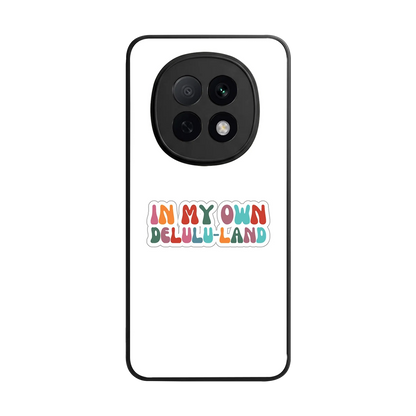 Delulu Land back phone cover | glass case for oppo f29 pro 5g