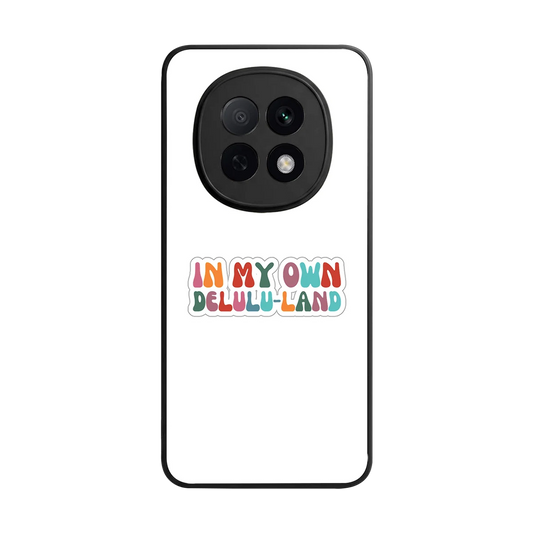 Delulu Land back phone cover | glass case for oppo f29 pro 5g