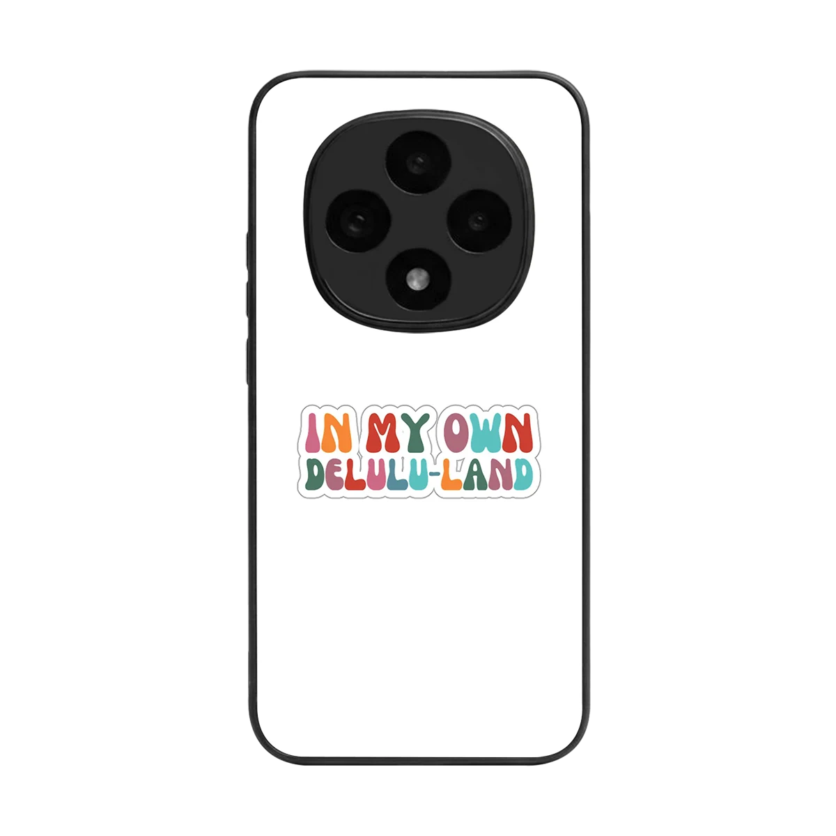 Delulu Land back phone cover | glass case for oppo f31 pro 5g
