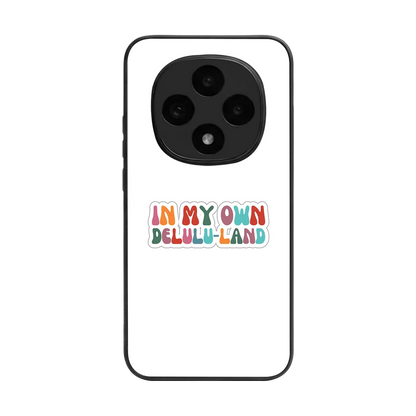 Delulu Land back phone cover | glass case for oppo f31 pro 5g