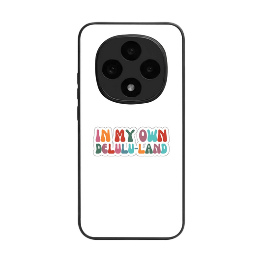 Delulu Land back phone cover | glass case for oppo f31 pro 5g