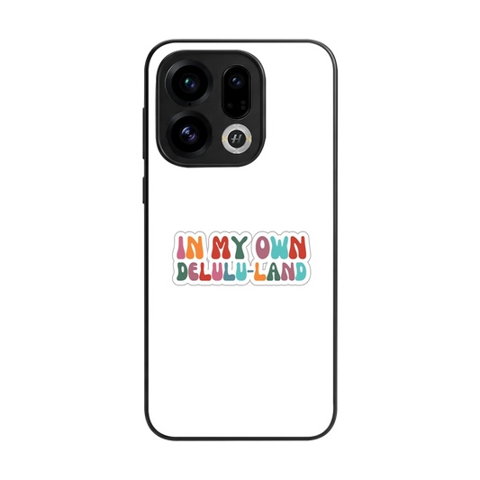 Delulu Land back phone cover | glass case for oppo find x9