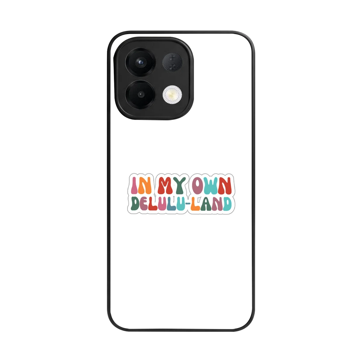 Delulu Land back phone cover | glass case for oppo k13 5g