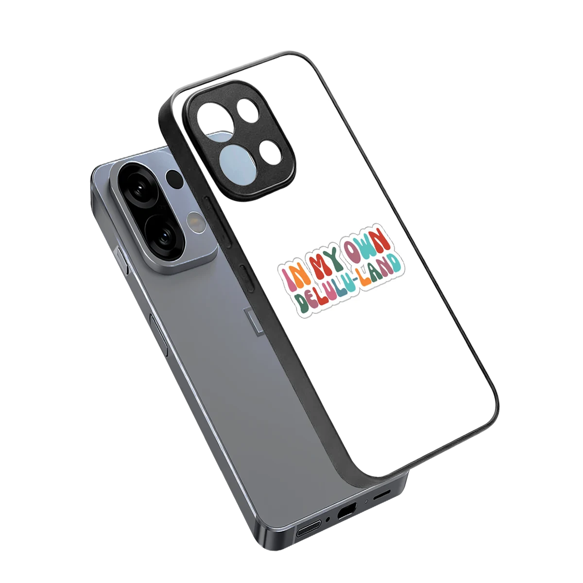 Delulu Land sleek oppo k13 5g cover with tempered glass back and TPU edges