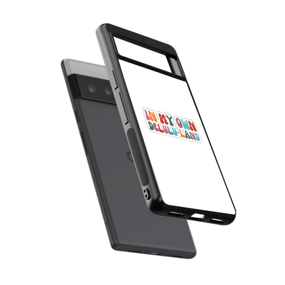 Delulu Land sleek google pixel 6 pro cover with tempered glass back and TPU edges