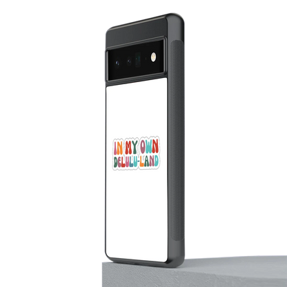 Delulu Land stylish phone case for google pixel 6 pro | glossy glass and slim fit