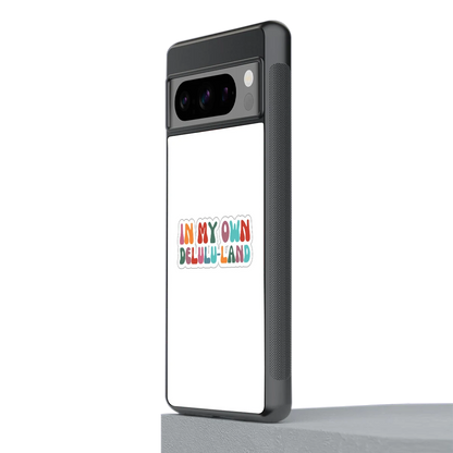 Delulu Land stylish phone case for google pixel 8 pro | glossy glass and slim fit