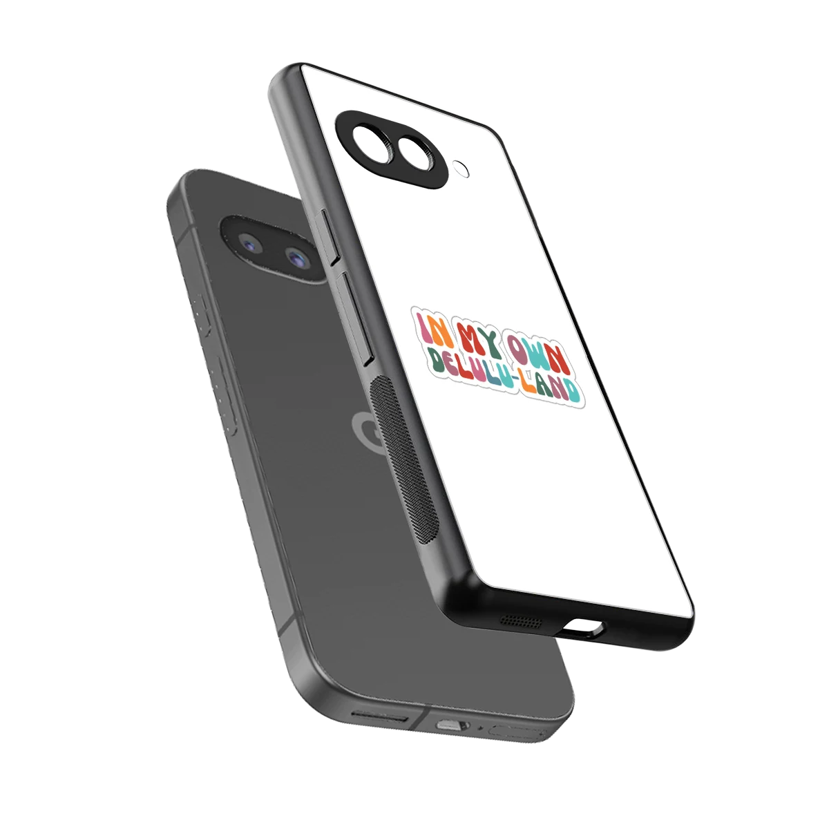 Delulu Land sleek google pixel 10a cover with tempered glass back and TPU edges