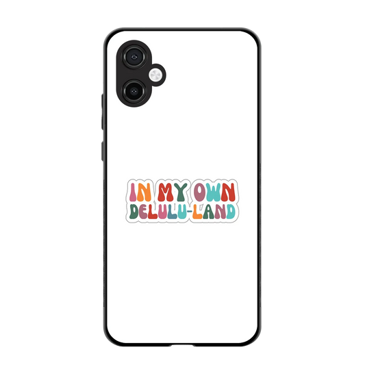 Delulu Land back phone cover | glass case for samsung galaxy a06 5g