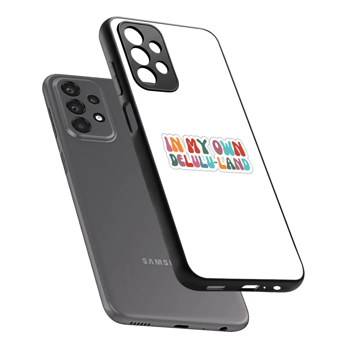 Delulu Land sleek samsung galaxy a23 cover with tempered glass back and TPU edges