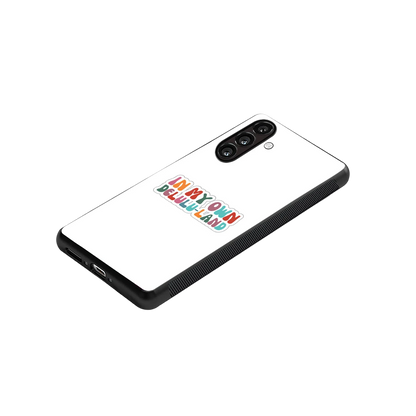 Delulu Land stylish phone case for samsung galaxy m34 5g | glossy glass and slim fit