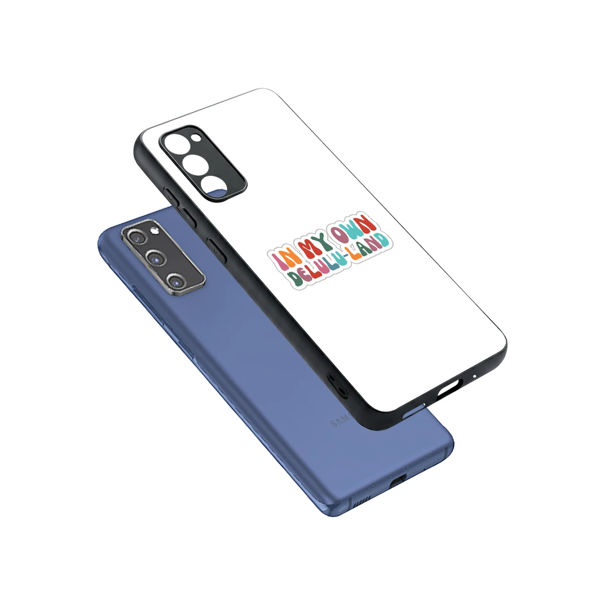 Delulu Land sleek samsung galaxy s20 fe cover with tempered glass back and TPU edges