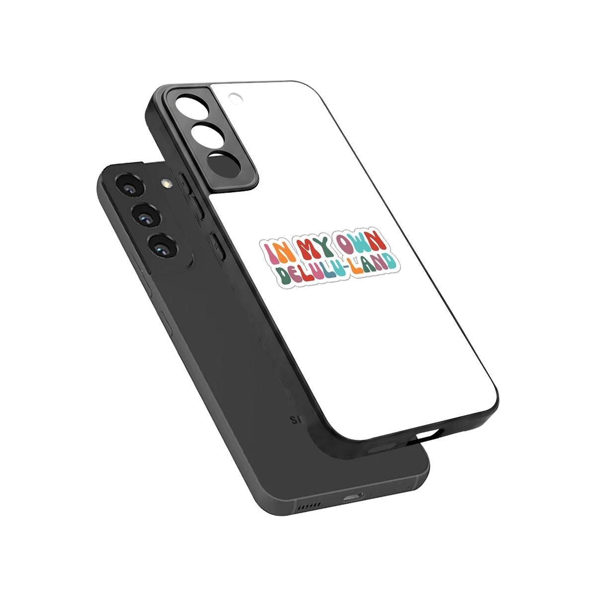 Delulu Land sleek samsung galaxy s22 cover with tempered glass back and TPU edges