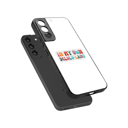 Delulu Land sleek samsung galaxy s22 cover with tempered glass back and TPU edges