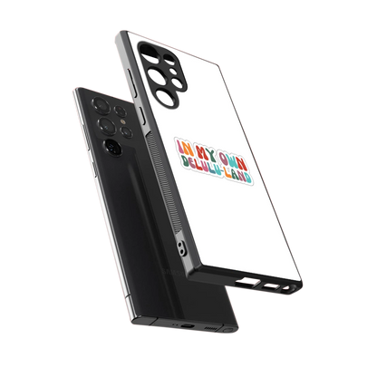 Delulu Land sleek samsung galaxy s23 ultra cover with tempered glass back and TPU edges