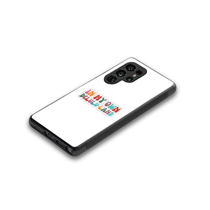 Delulu Land stylish phone case for samsung galaxy s25 ultra | glossy glass and slim fit