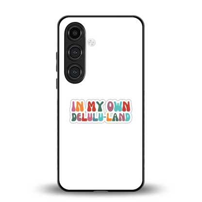 Delulu Land back phone cover | glass case for samsung galaxy s24