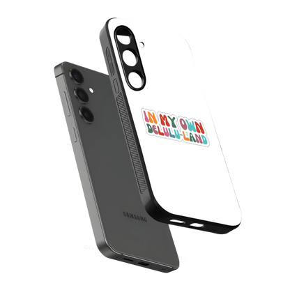 Delulu Land sleek samsung galaxy s24 plus cover with tempered glass back and TPU edges