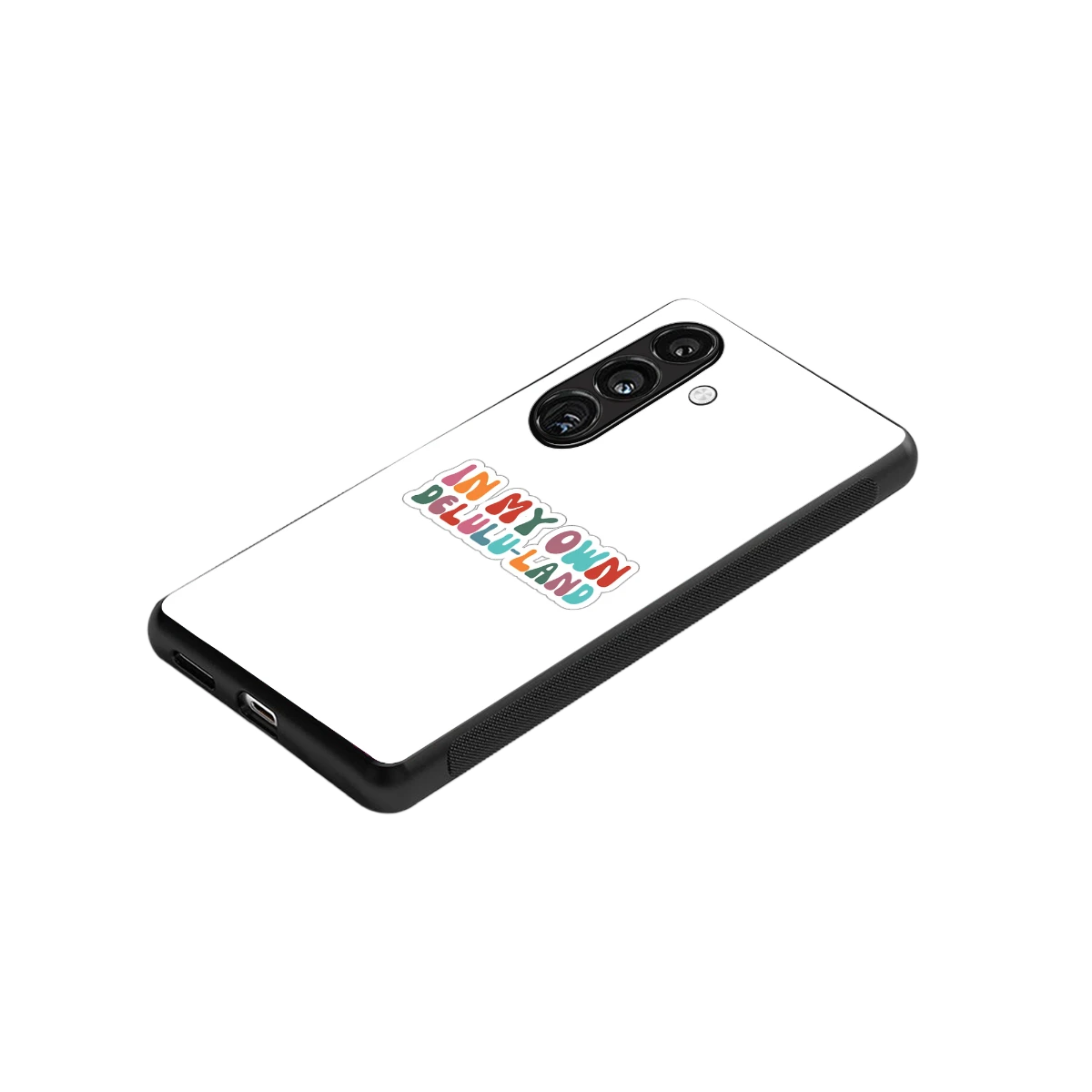 Delulu Land stylish phone case for samsung galaxy s23 fe | glossy glass and slim fit