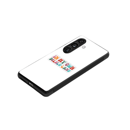 Delulu Land stylish phone case for samsung galaxy s24 | glossy glass and slim fit