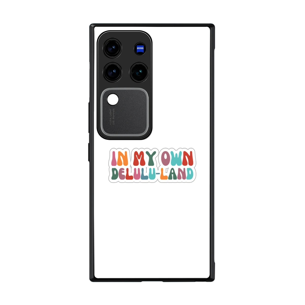 Delulu Land back phone cover | glass case forvivo v30 pro