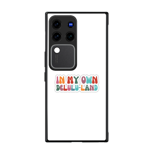 Delulu Land back phone cover | glass case forvivo v30 pro