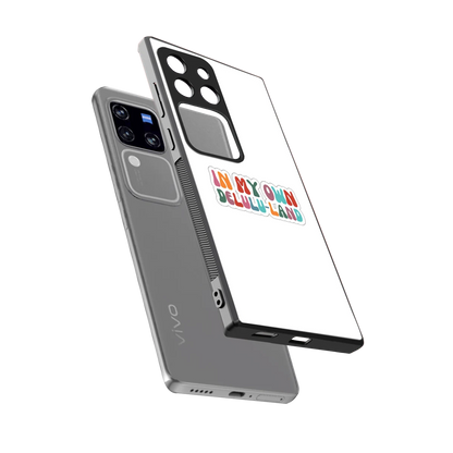 Delulu Land sleekvivo v30 pro cover with tempered glass back and TPU edges