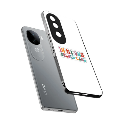 Delulu Land sleek vivo v40e cover with tempered glass back and TPU edges