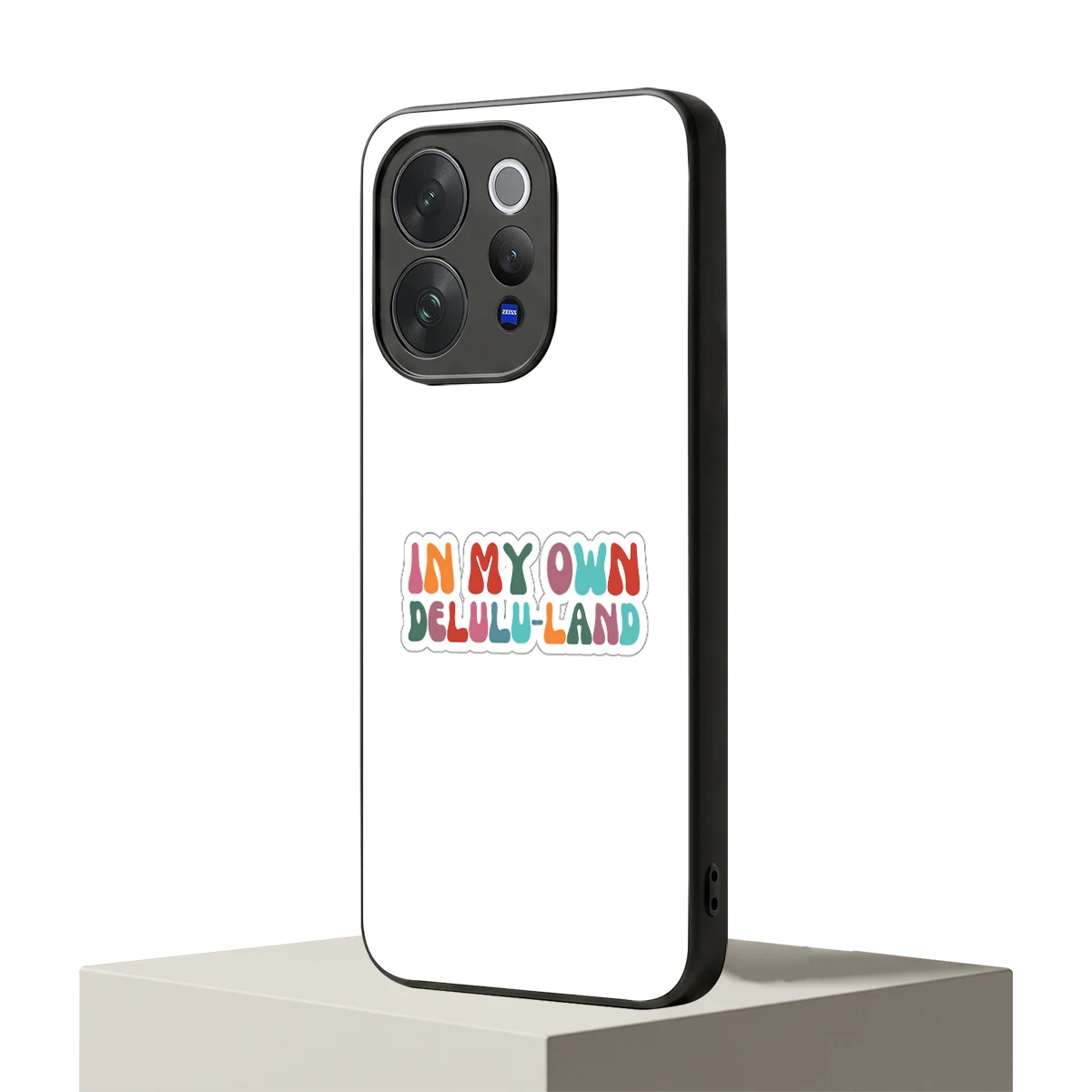 Delulu Land vivo v70 mobile cover | shockproof glass phone case