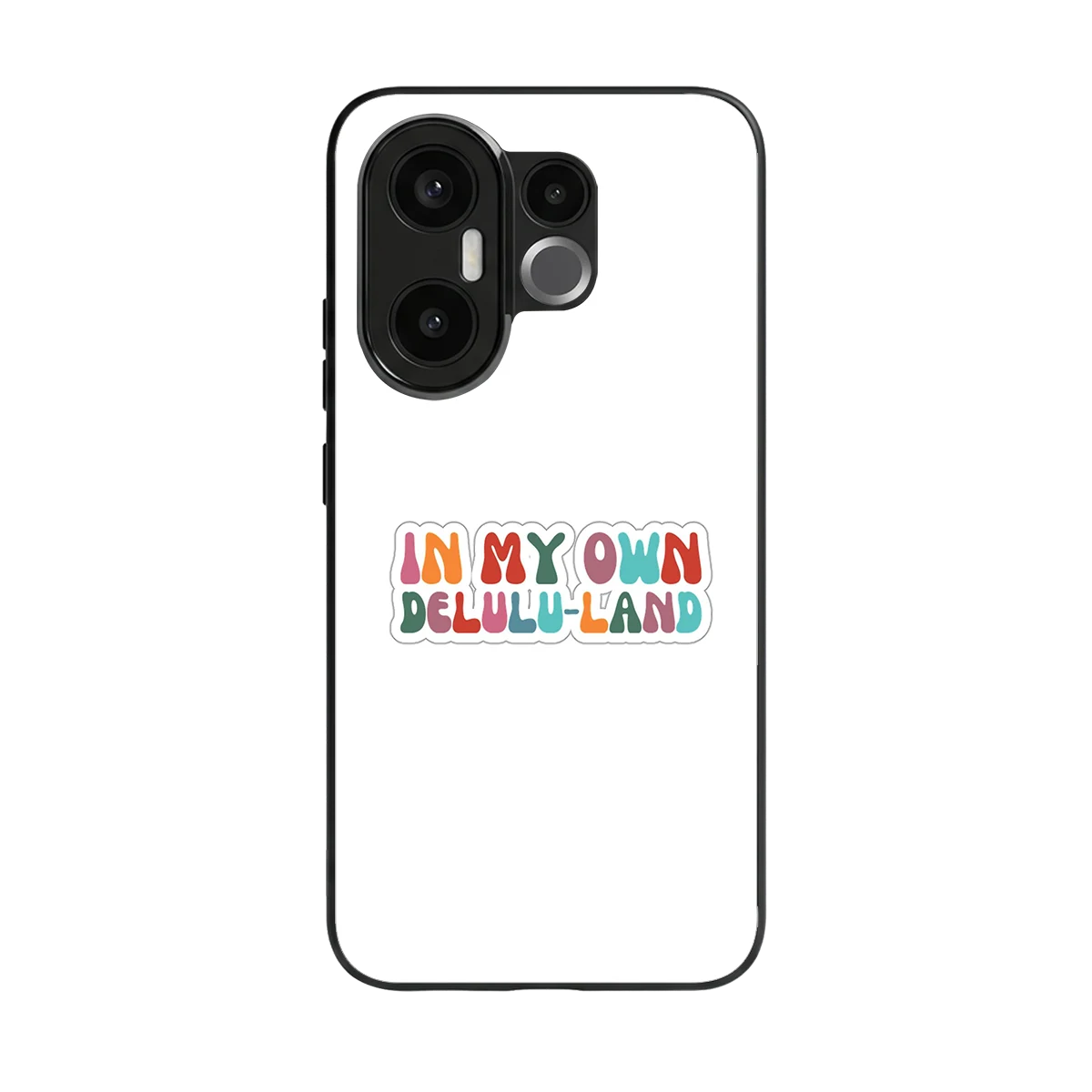 Delulu Land back phone cover | glass case for vivo x200 fe