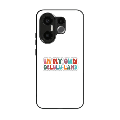 Delulu Land back phone cover | glass case for vivo x200 fe
