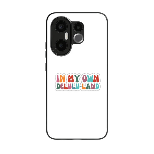 Delulu Land back phone cover | glass case for vivo x200 fe