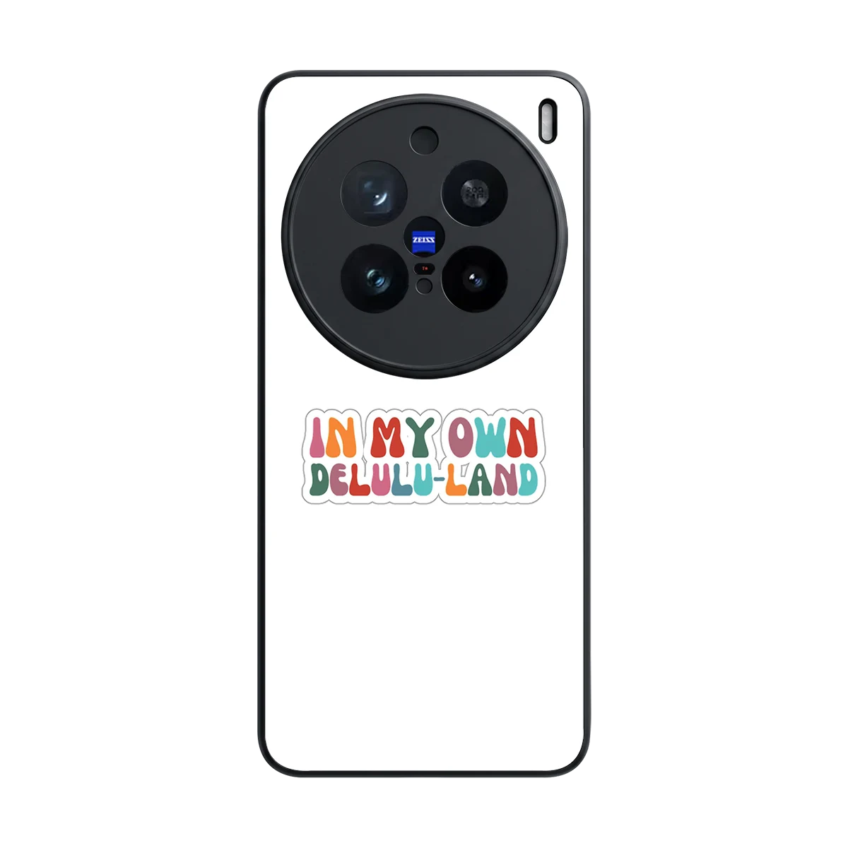 Delulu Land back phone cover | glass case for vivo x200 pro