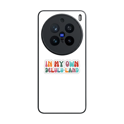 Delulu Land back phone cover | glass case for vivo x200 pro