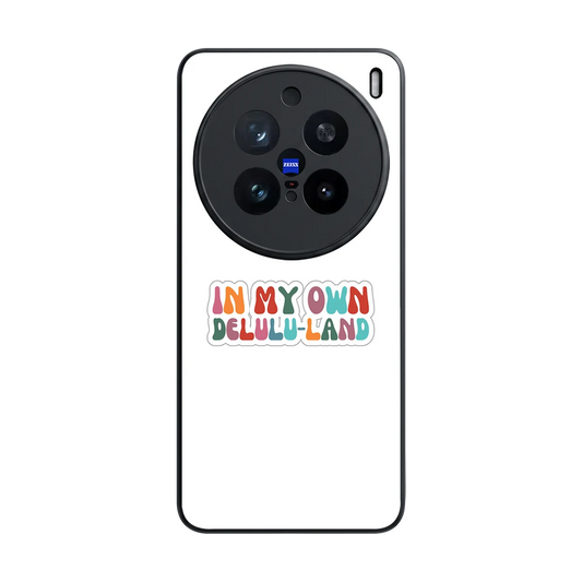 Delulu Land back phone cover | glass case for vivo x200 pro