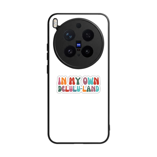 Delulu Land back phone cover | glass case for vivo x300 pro