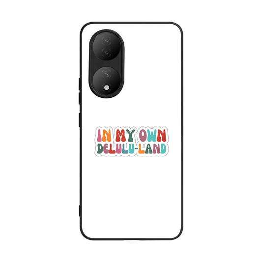 Delulu Land back phone cover | glass case for Vivo-y100