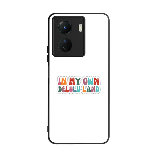 Delulu Land back phone cover | glass case for vivo y16