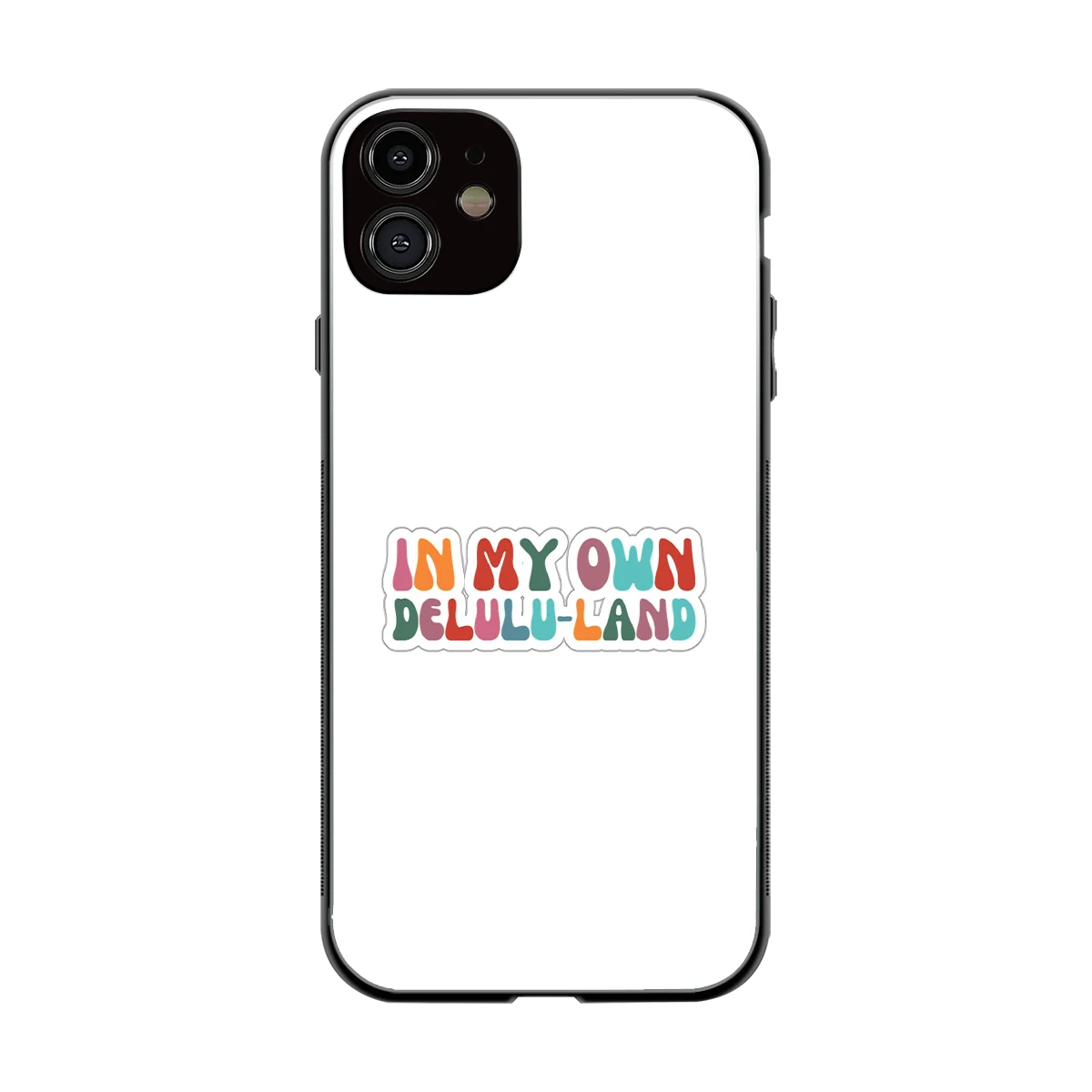 Delulu Land back phone cover | glass case for iphone 12