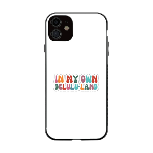 Delulu Land back phone cover | glass case for iphone 12