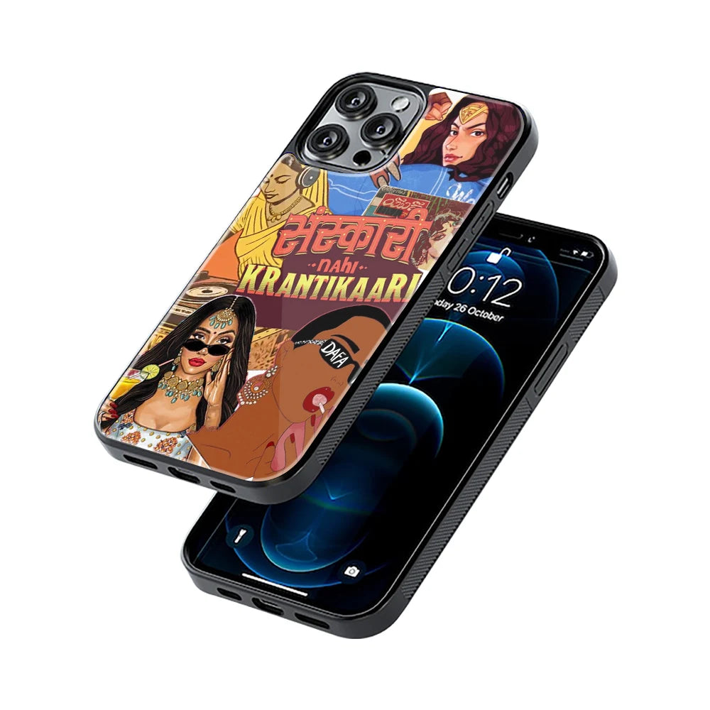 Protective Glass Back Phone Case Compatible with iPhone, Samsung, OnePlus, Pixel & More
