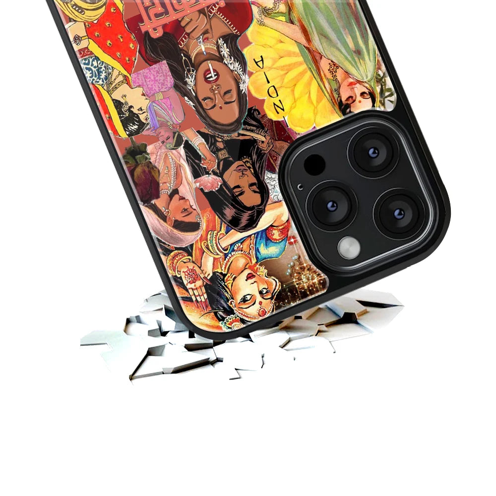Durable Glass Back Mobile Case for iPhone, Samsung, OnePlus, Google Pixel, Redmi, Vivo, Oppo