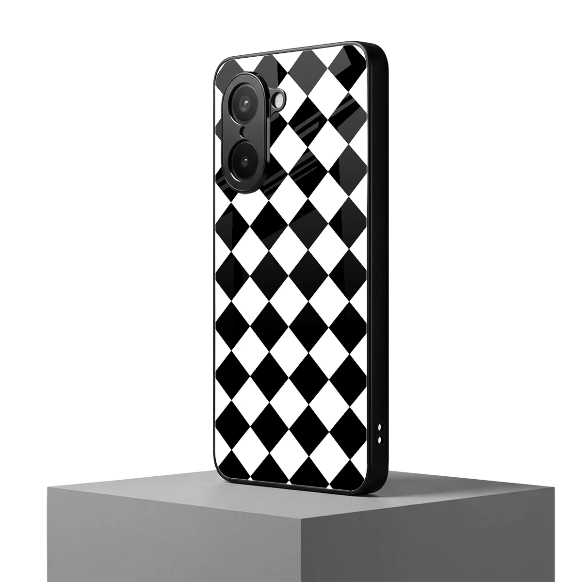 Diamond Check oneplus nord ce5 5g mobile cover | shockproof glass phone case