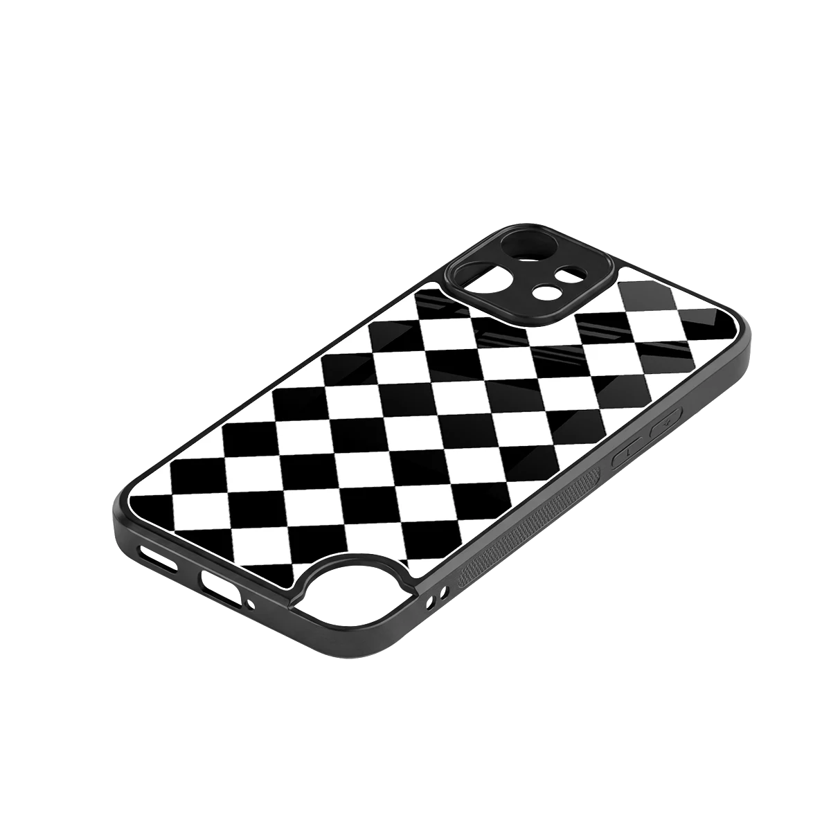 Diamond Check stylish phone case for cmf nothing phone 2 pro | glossy glass and slim fit