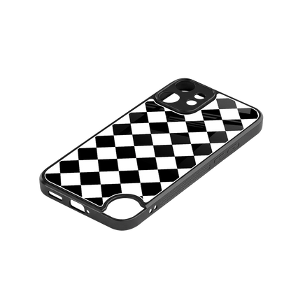 Diamond Check stylish phone case for cmf nothing phone 2 pro | glossy glass and slim fit