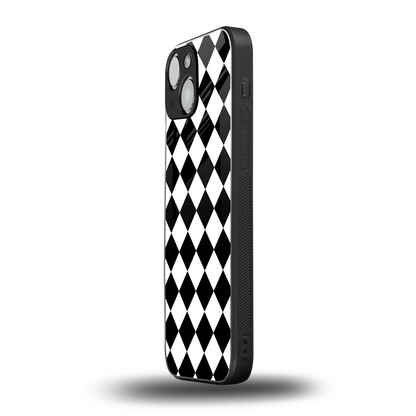 Diamond Check iphone 12 mini mobile cover | shockproof glass phone case