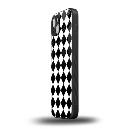 Diamond Check iphone 13 mobile cover | shockproof glass phone case