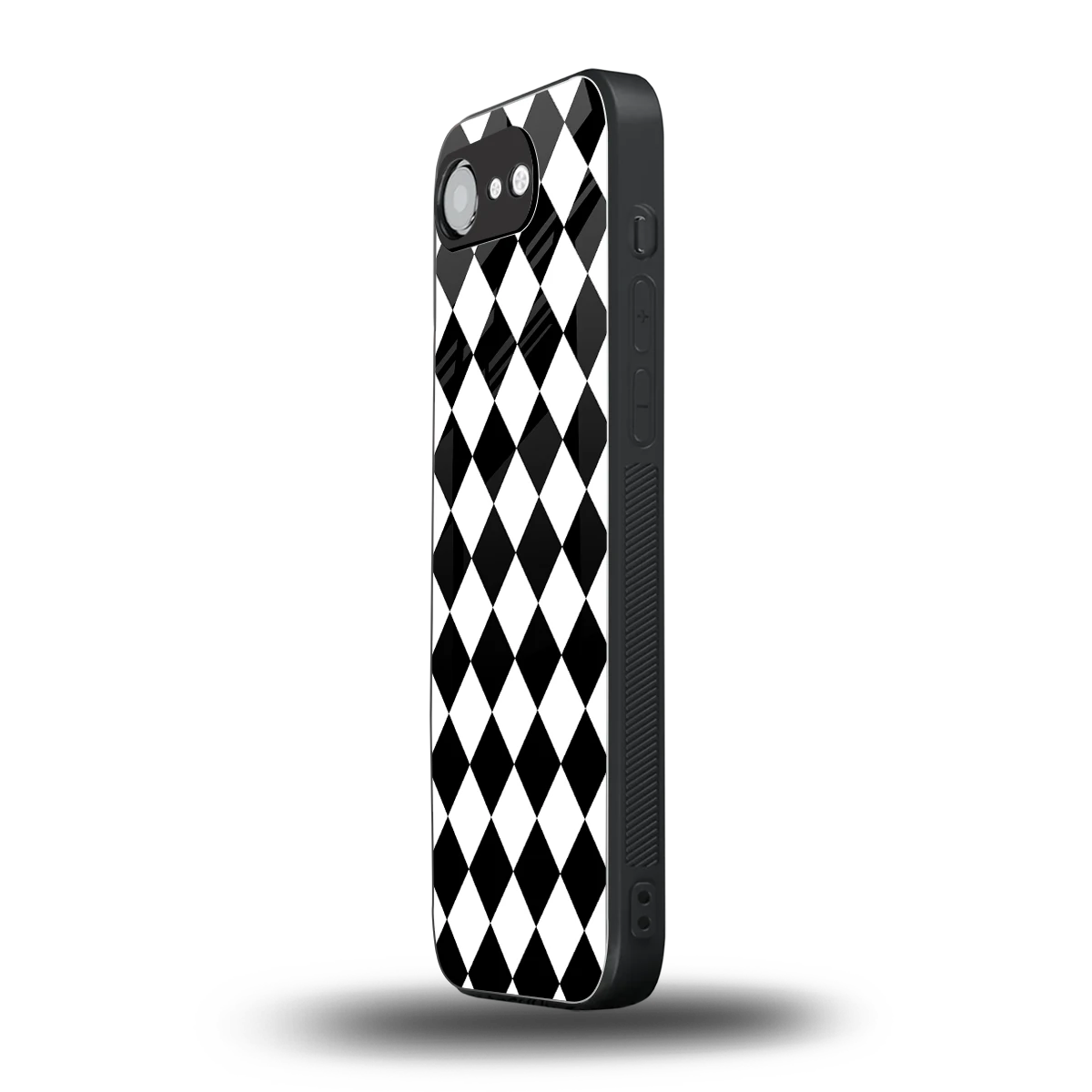 Diamond Check iphone 17e mobile cover | shockproof glass phone case