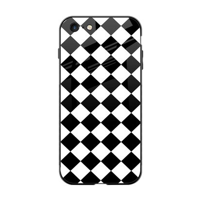 Diamond Check back phone cover | glass case for iphone 6s plus