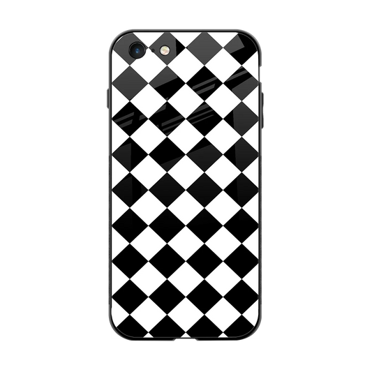 Diamond Check back phone cover | glass case for iphone 6s plus